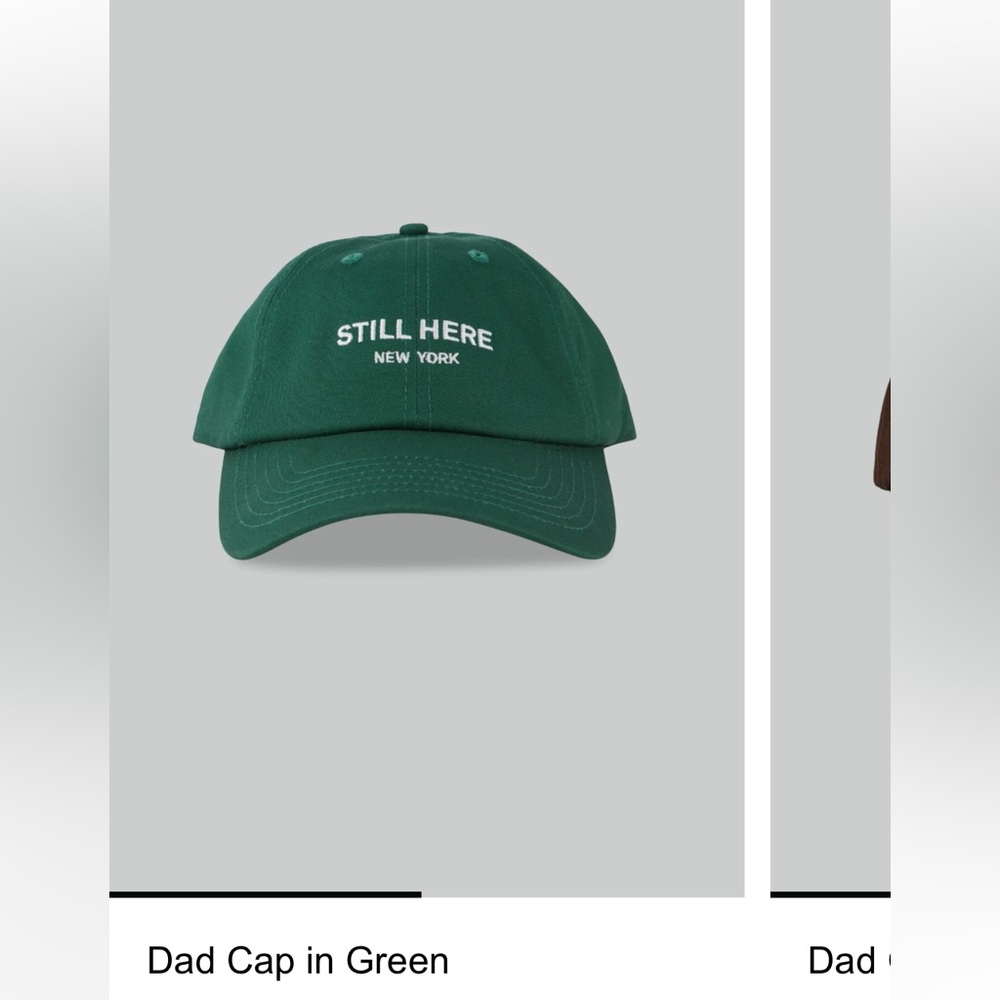 Still Here New York Green dad Cap